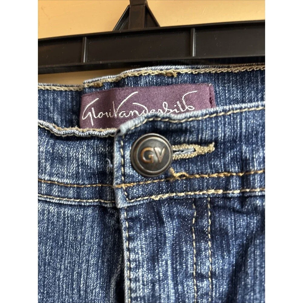 Gloria Vanderbilt Jeans Women 18 Blue Straight Pockets Denim Waist 35
